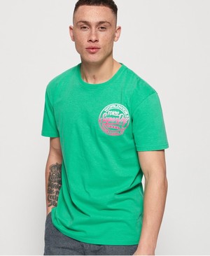 Superdry Ticket Type Oversized Fit Férfi Pólók Zöld | DBMHZ2169